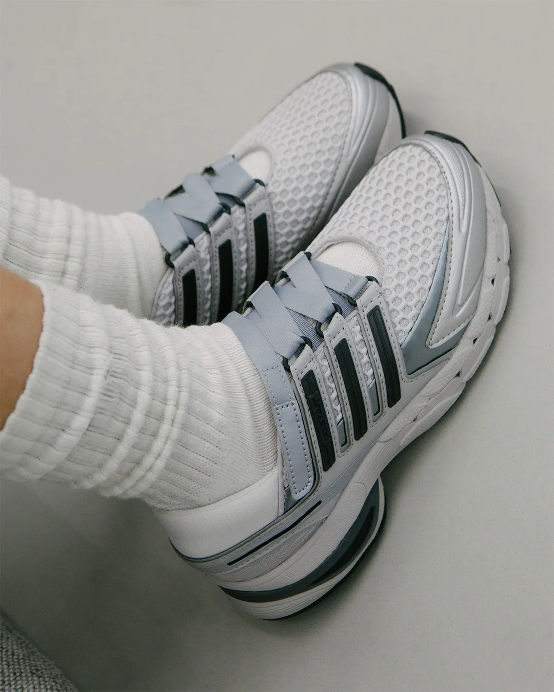 adidas Adistar Control 5 Mary Jane Grey One/Silver Metallic - Image 6