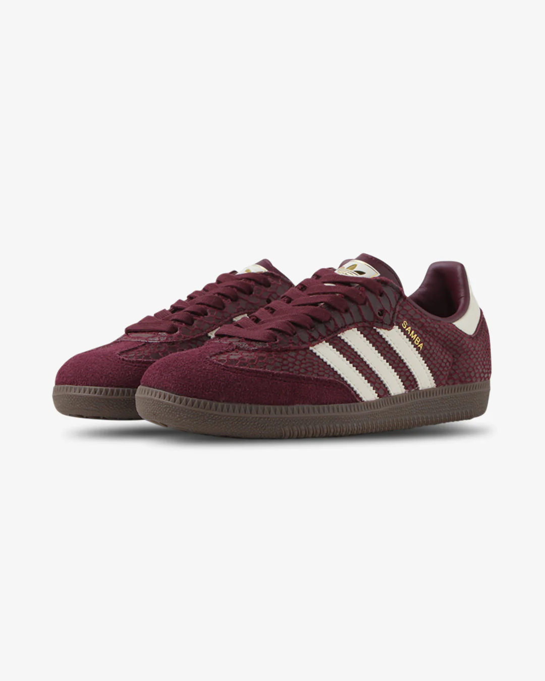 adidas Samba OG Maroon/Cream White Snakeskin - Image 2