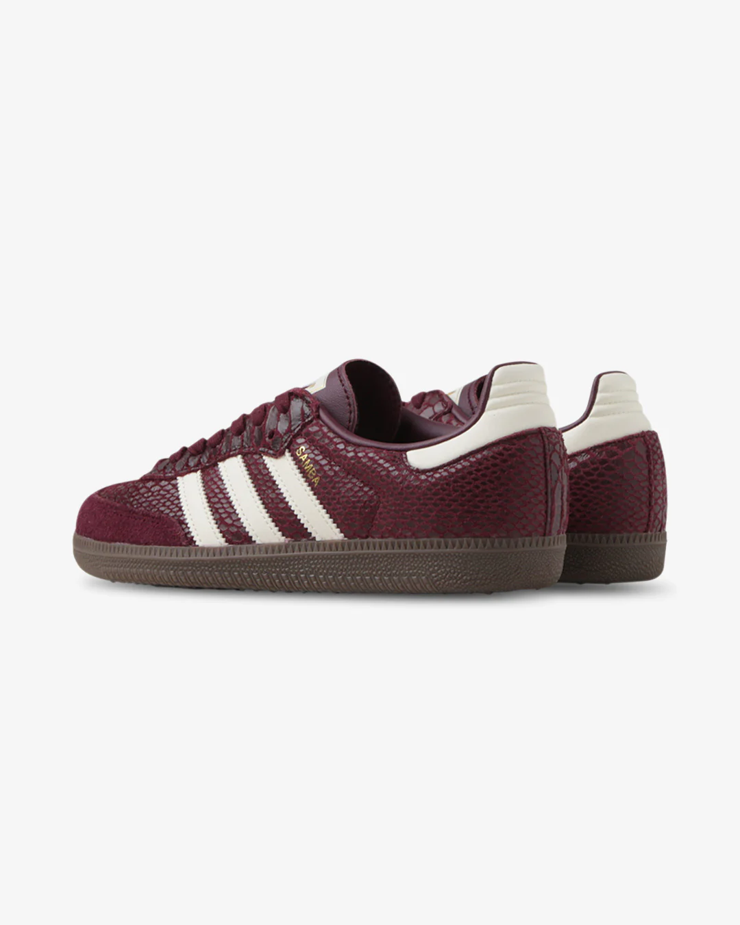 adidas Samba OG Maroon/Cream White Snakeskin - Image 3