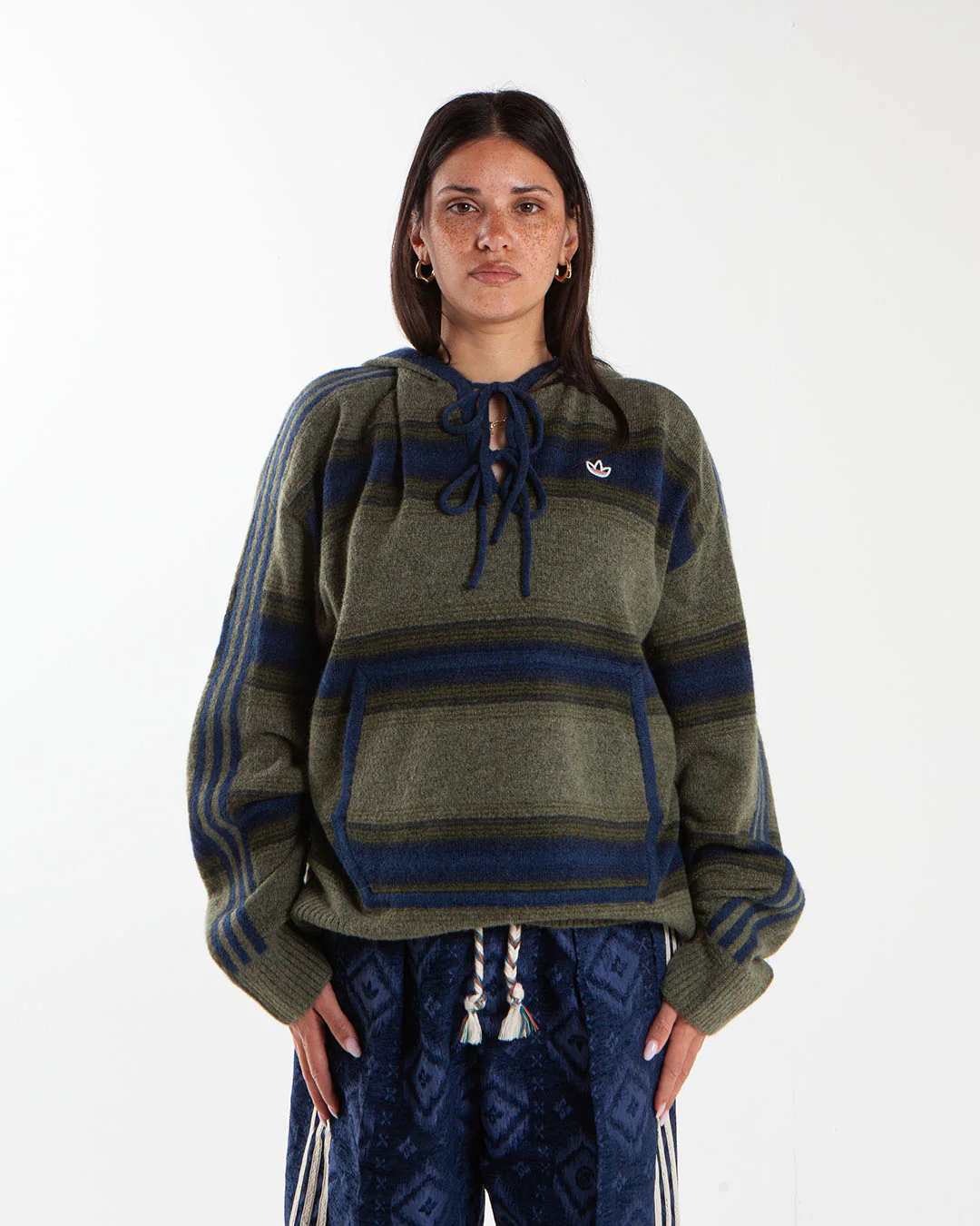 adidas x CLOT Baja Hoodie Green/Tech Indigo