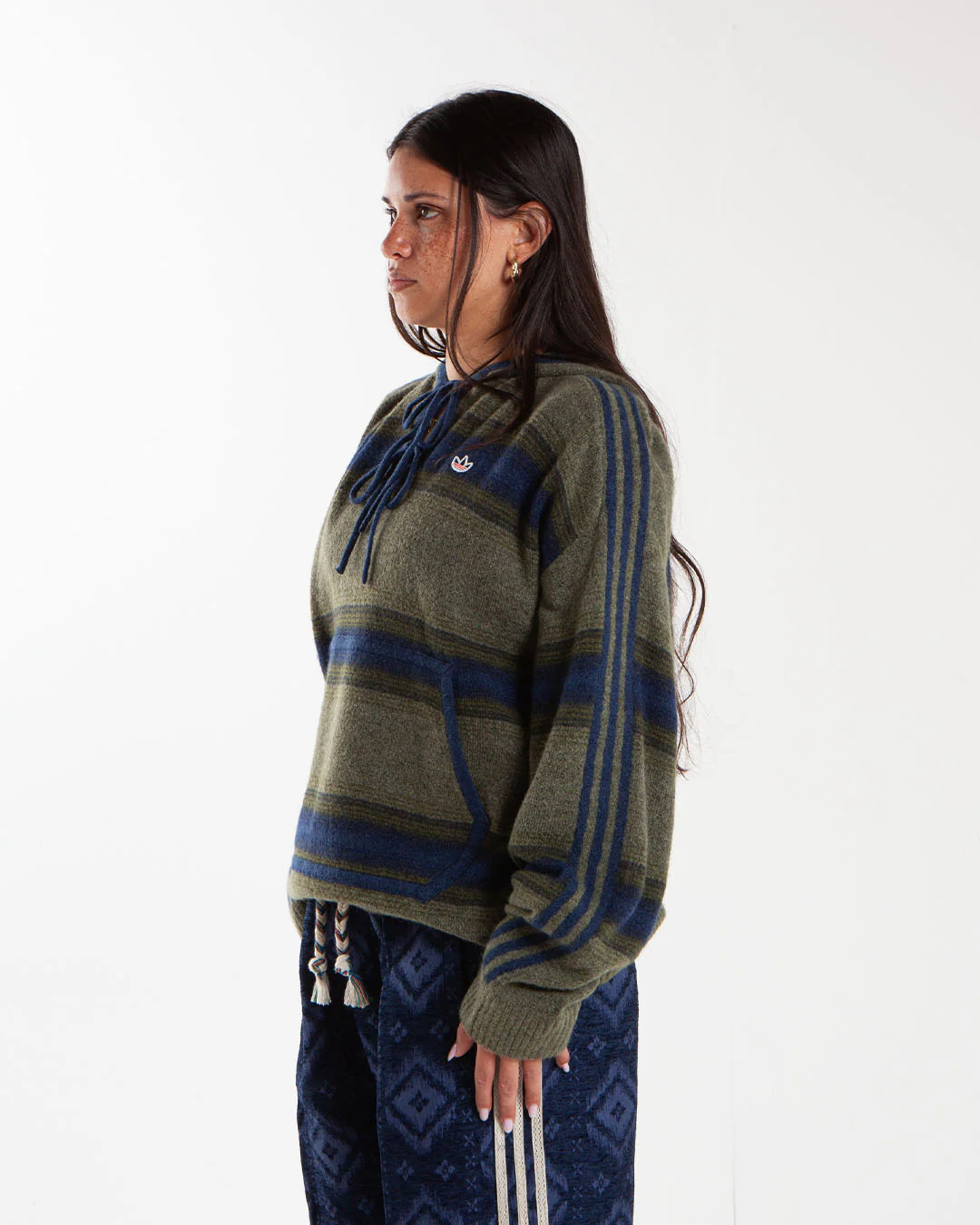 adidas x CLOT Baja Hoodie Green/Tech Indigo - Image 2