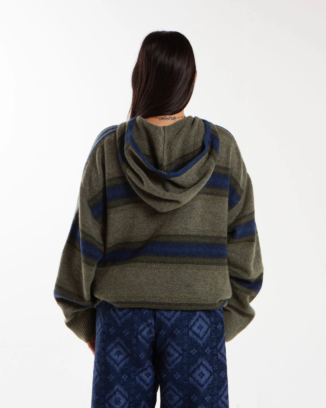 adidas x CLOT Baja Hoodie Green/Tech Indigo - Image 3