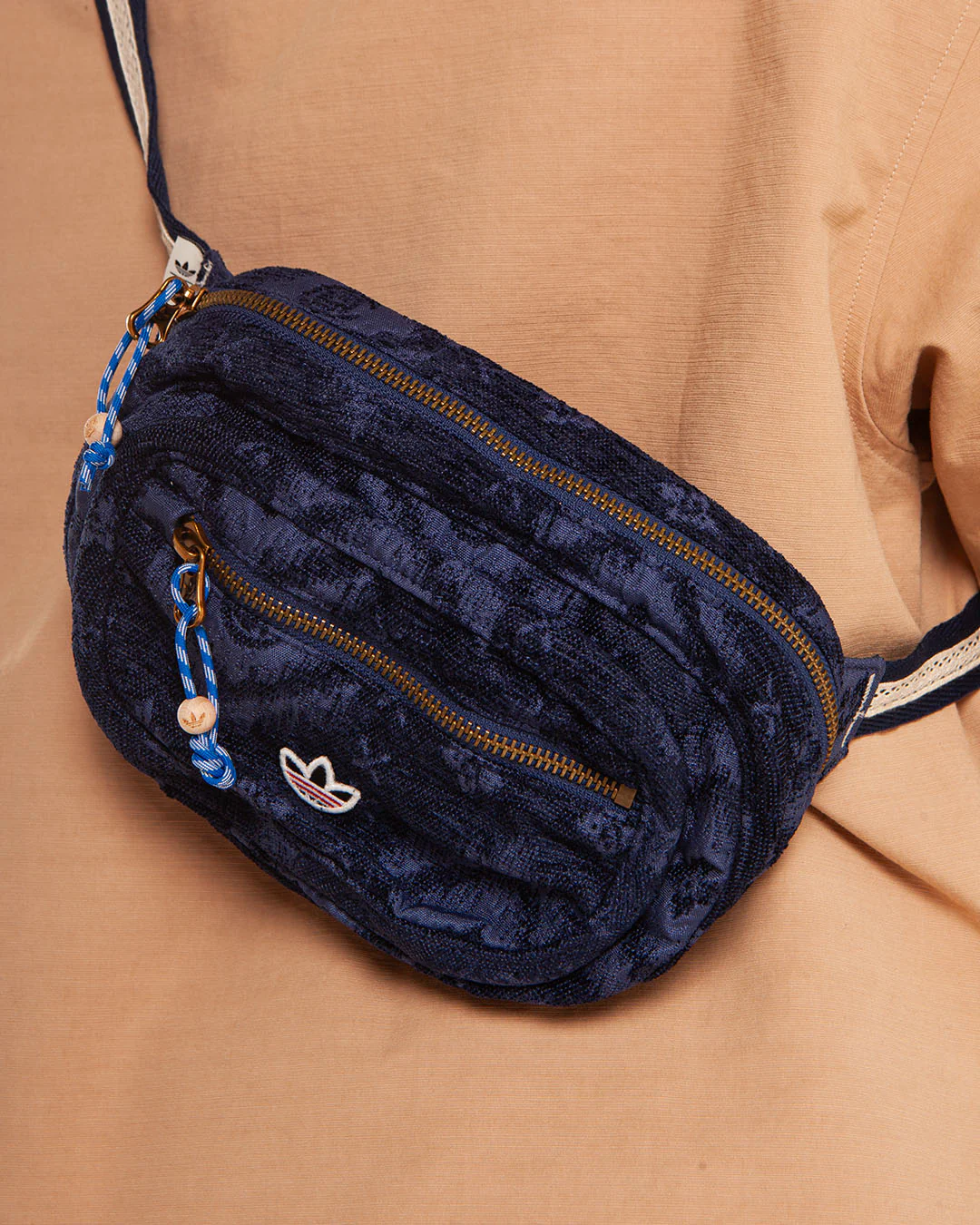 adidas x CLOT Waist Bag Indigo - Image 3