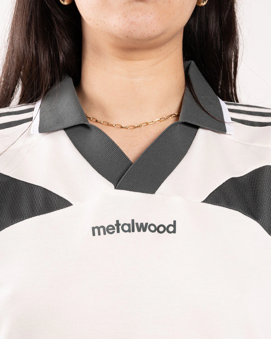 adidas x METALWOOD Polo Chalk White - Image 4
