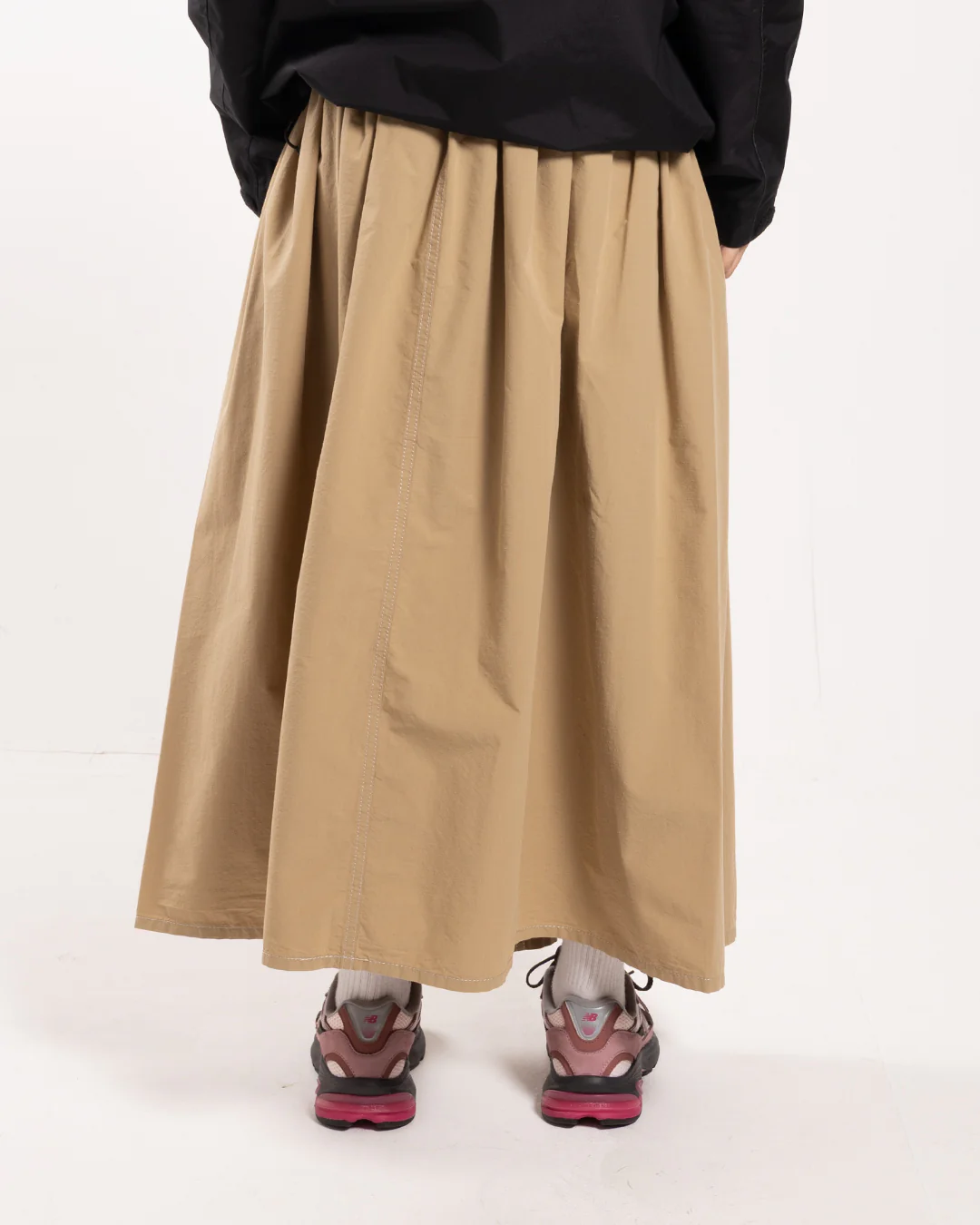 and wander CORDURA Cotton Rip Skirt Beige - Image 3