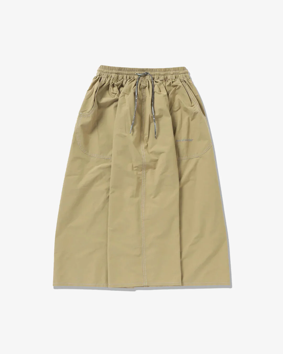 and wander CORDURA Cotton Rip Skirt Beige - Image 4