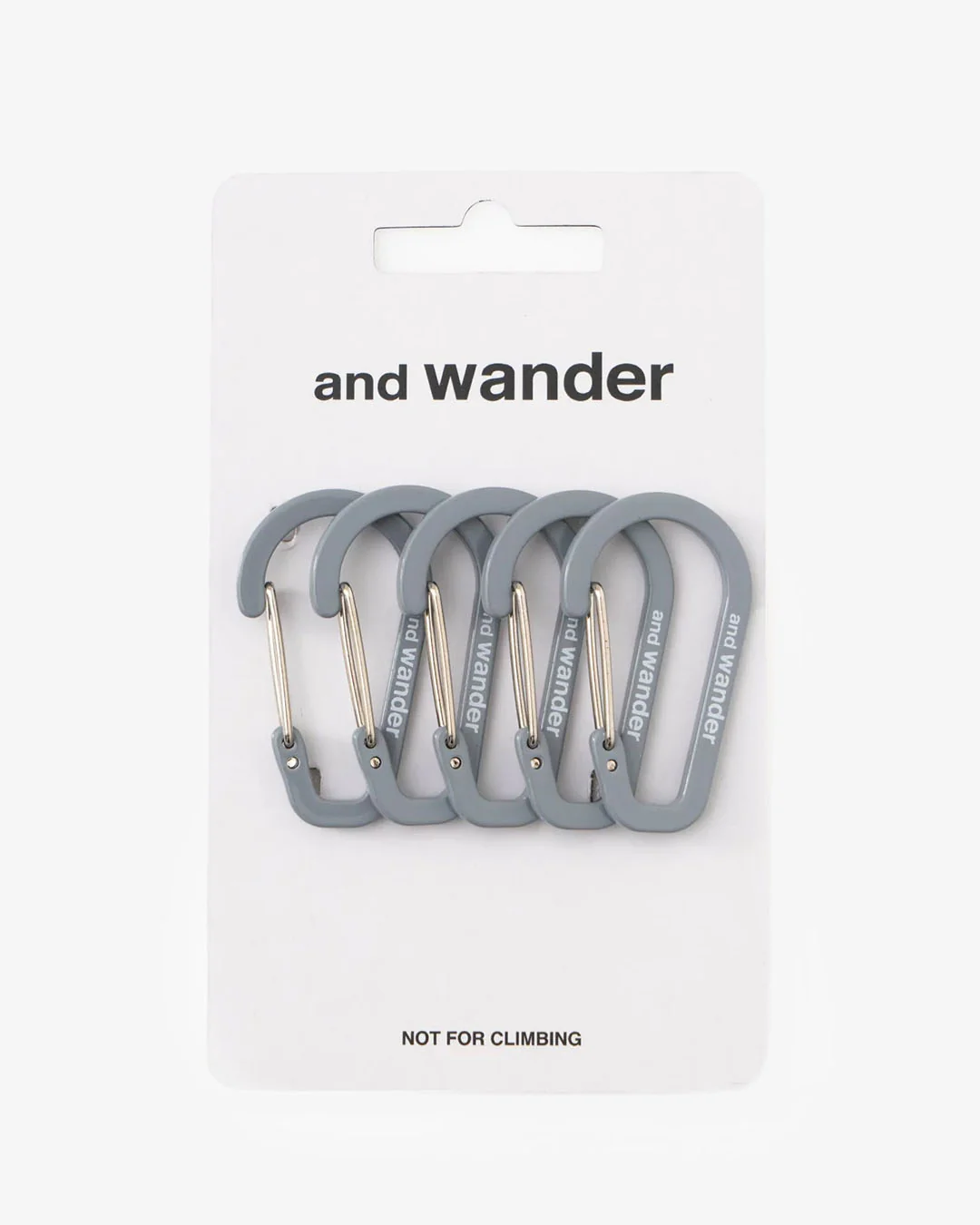 and wander Mini Carabiner Set Gray