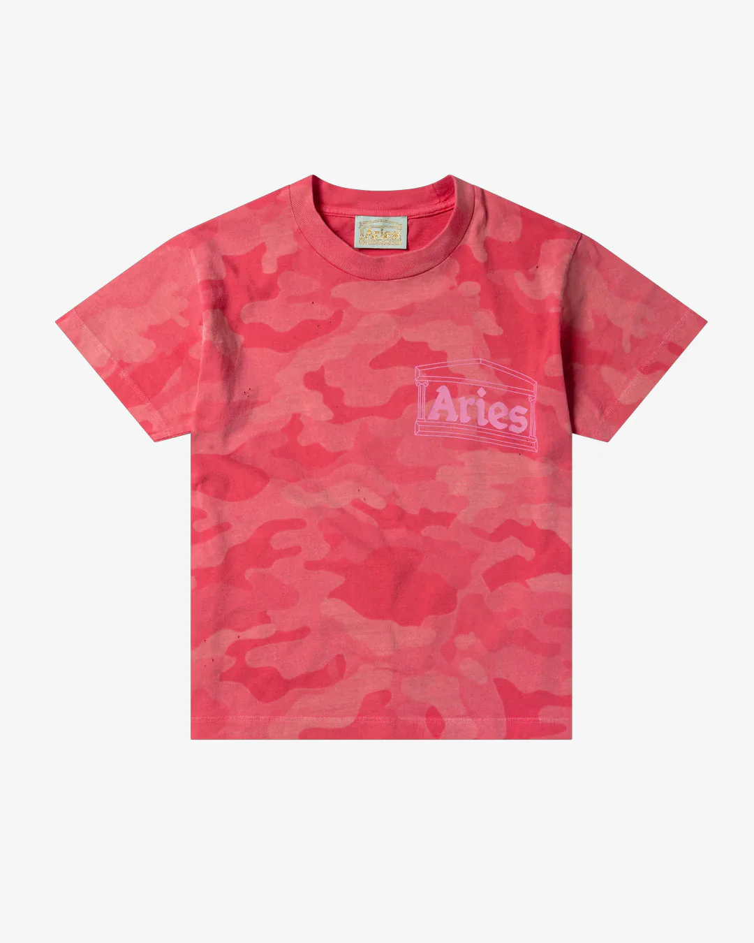 Aries Arise Aged Camo SS Tee Baby Pink - Image 5