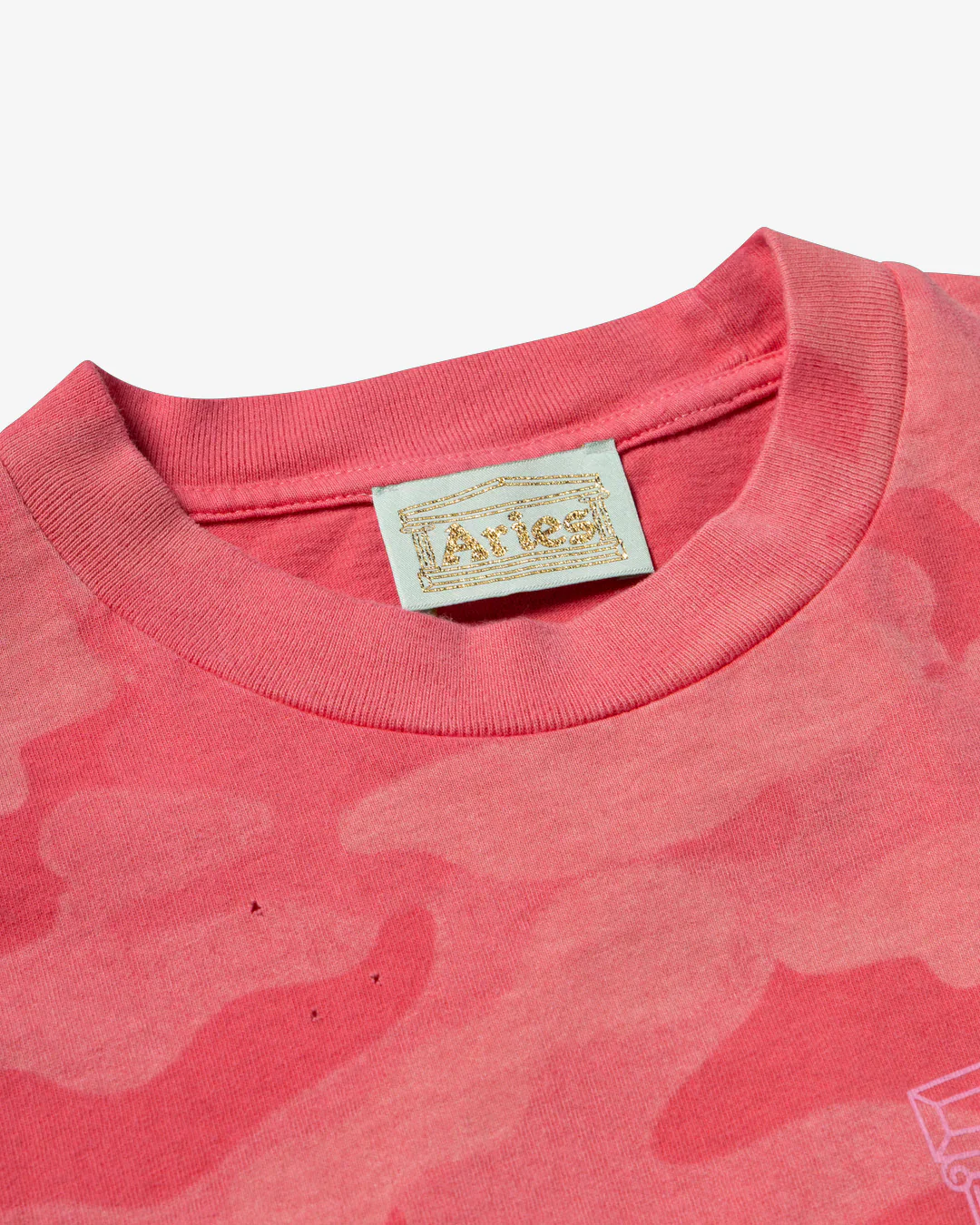 Aries Arise Aged Camo SS Tee Baby Pink - Image 6