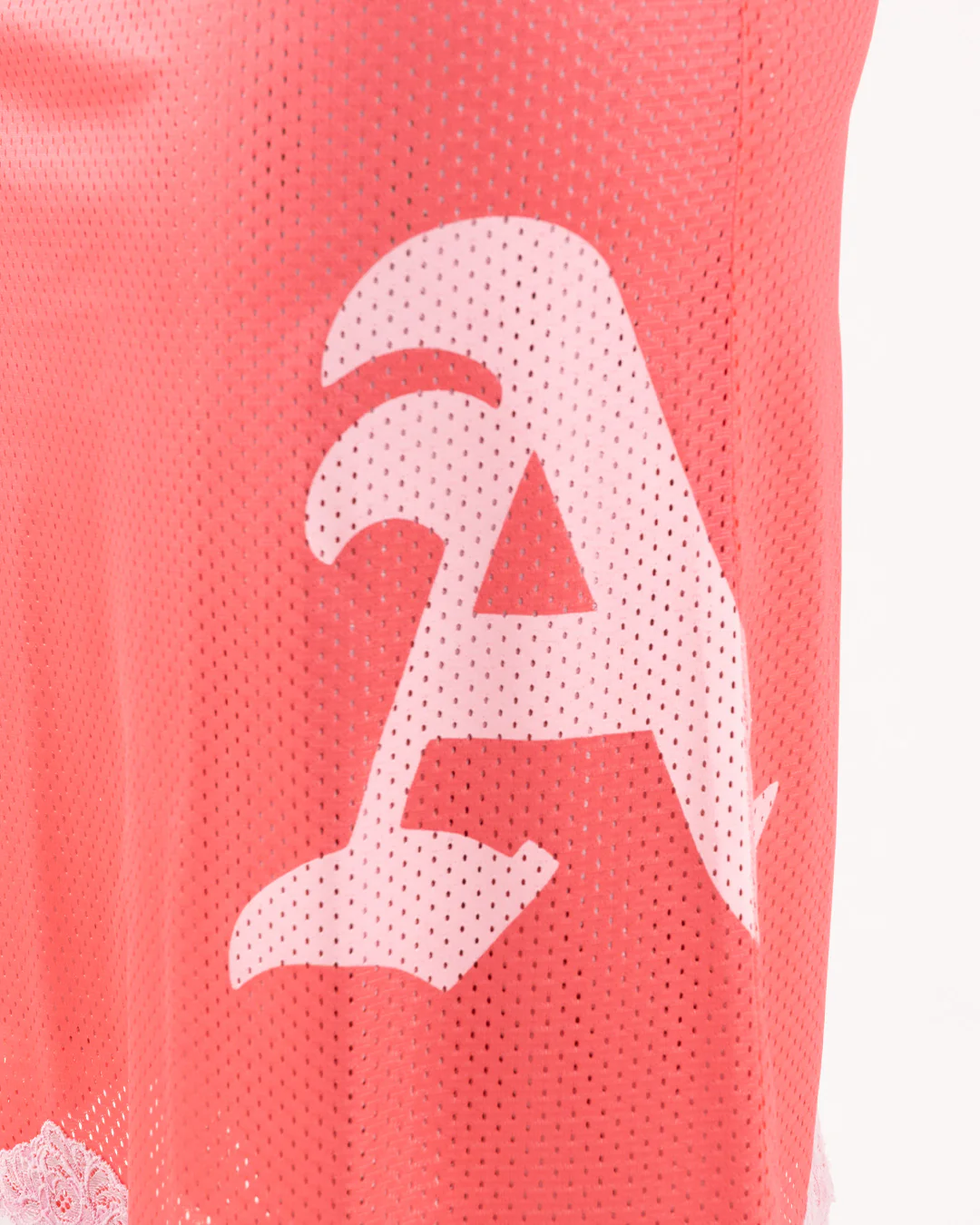 Aries Arise Gothic Lace Airtex Midi Skirt Hot Pink - Image 4