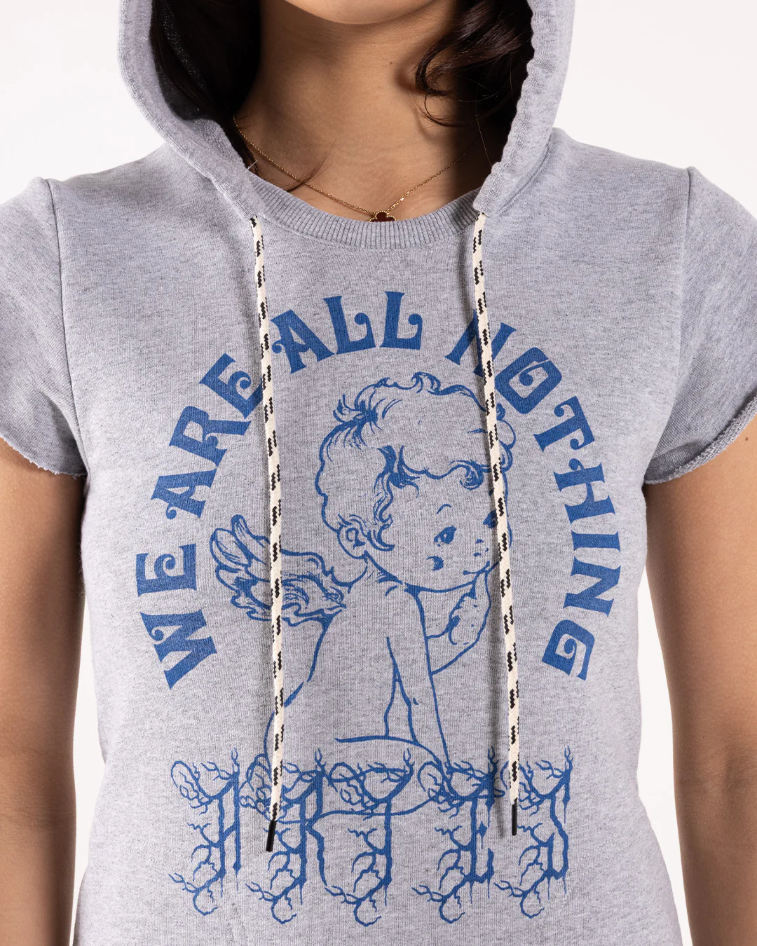 Aries Arise Angel of Nothing Hooded Dress Grey - Image 4