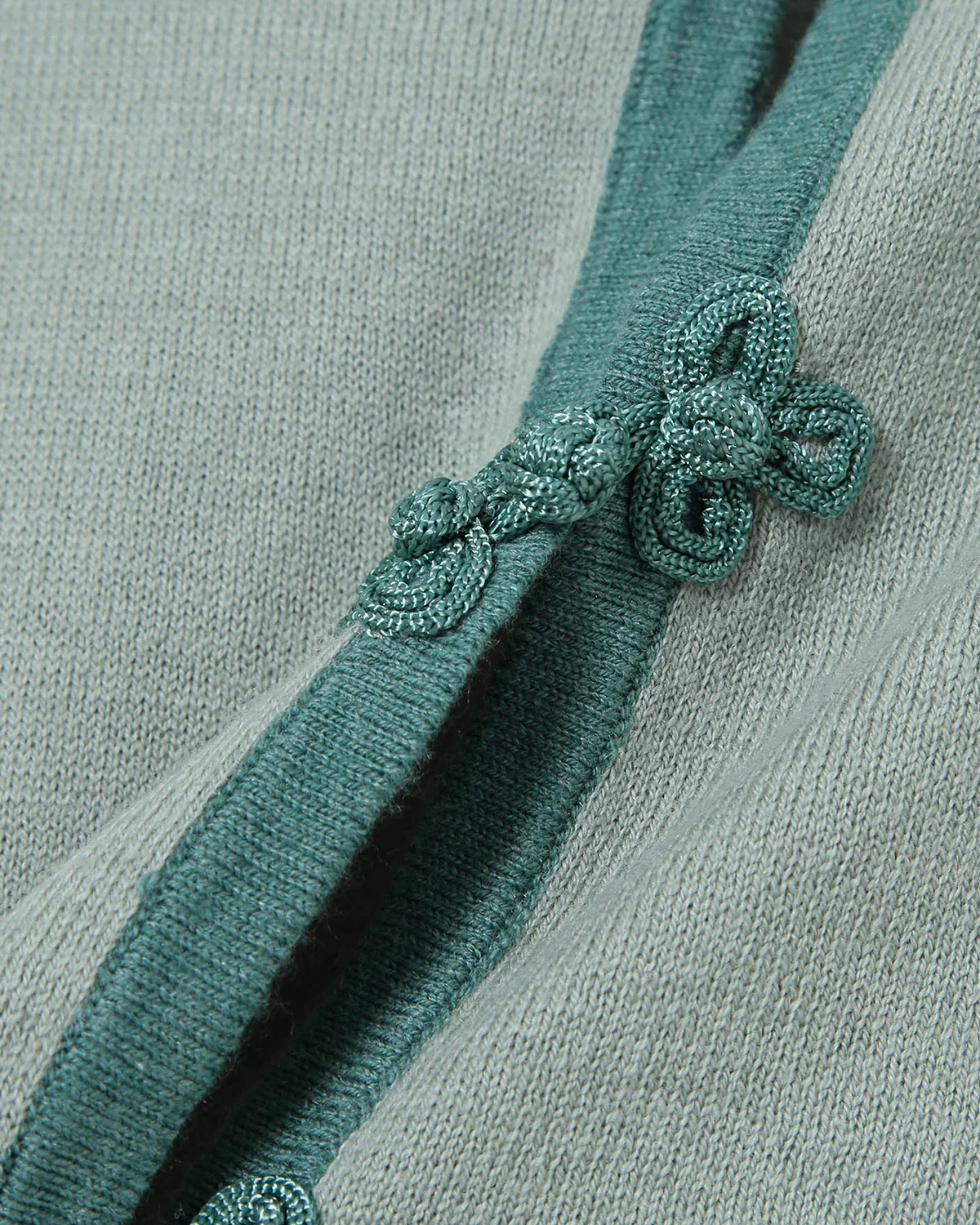 Beams Boy O.12G China Trim Cardigan Slate Blue - Image 6
