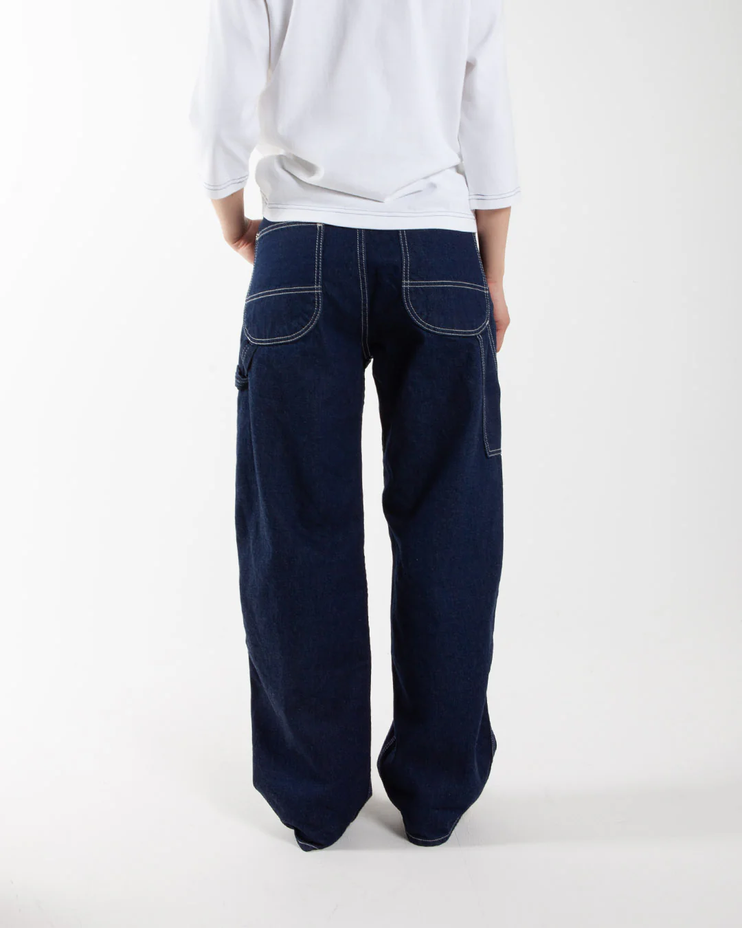 Beams Boy O. 12oz Denim Painter Pants Indigo - Image 3