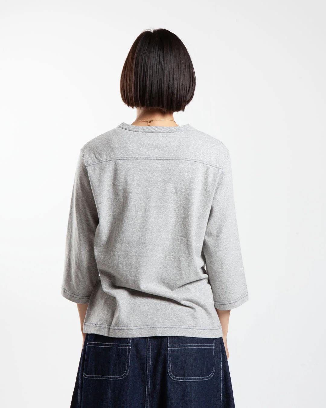 Beams Boy O.3/4 Sleeve Football T-shirt Grey - Image 3