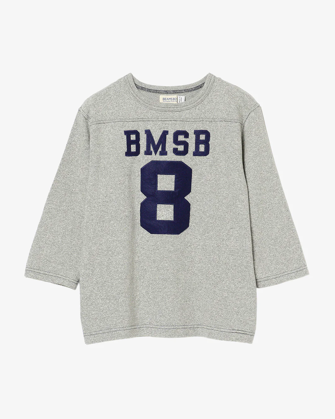 Beams Boy O.3/4 Sleeve Football T-shirt Grey - Image 4