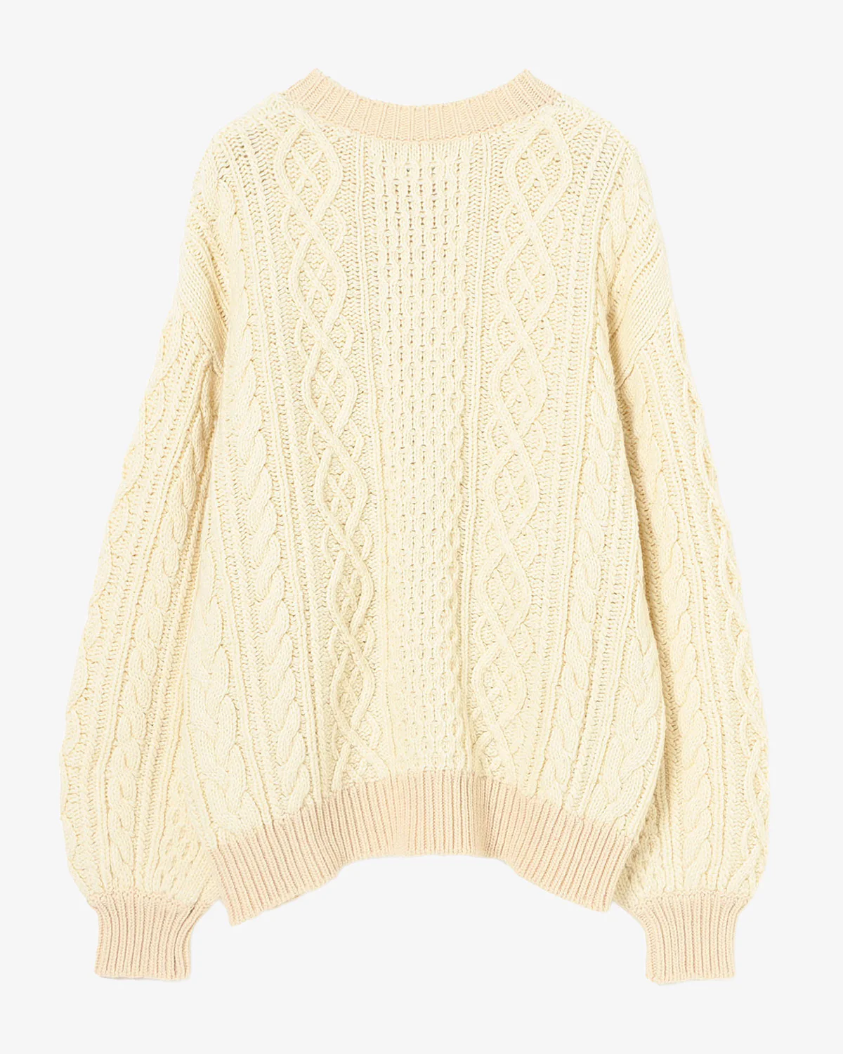 Beams Boy O.3G 2Tone Alan Cardigan Ivory - Image 8