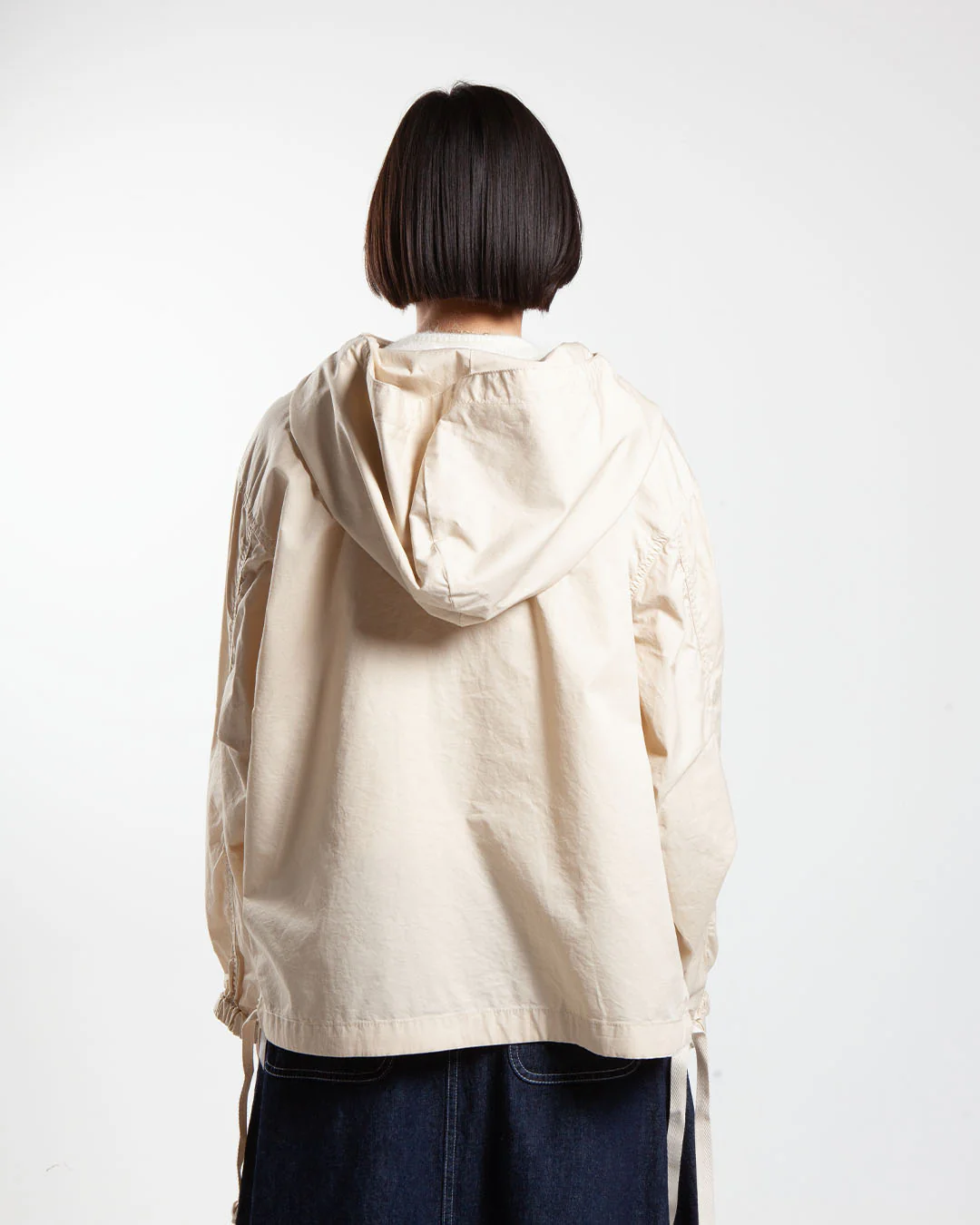 Beams Boy O.Side Button Anorak Blouson Ivory - Image 3