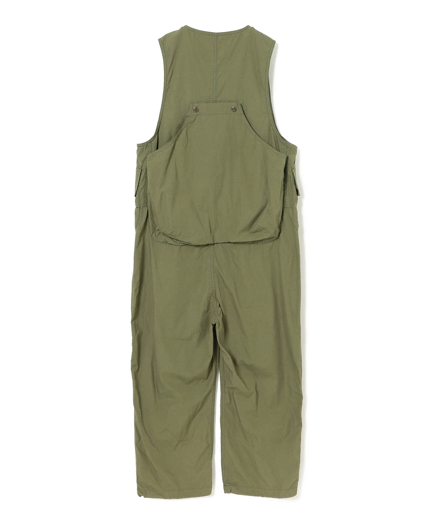 Beams Boy O.Weather Cloth Hunting Vest Jumpsuit Olive - Image 5