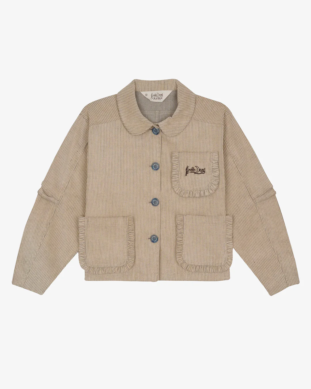 Brain Dead Boxy Ruffle Jacket Natural - Image 5