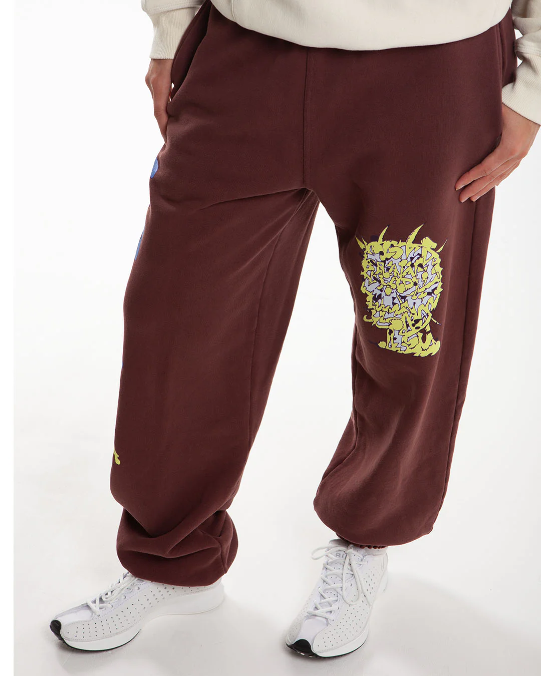 Brain Dead Scrambled Sweatpants Maroon - Image 5