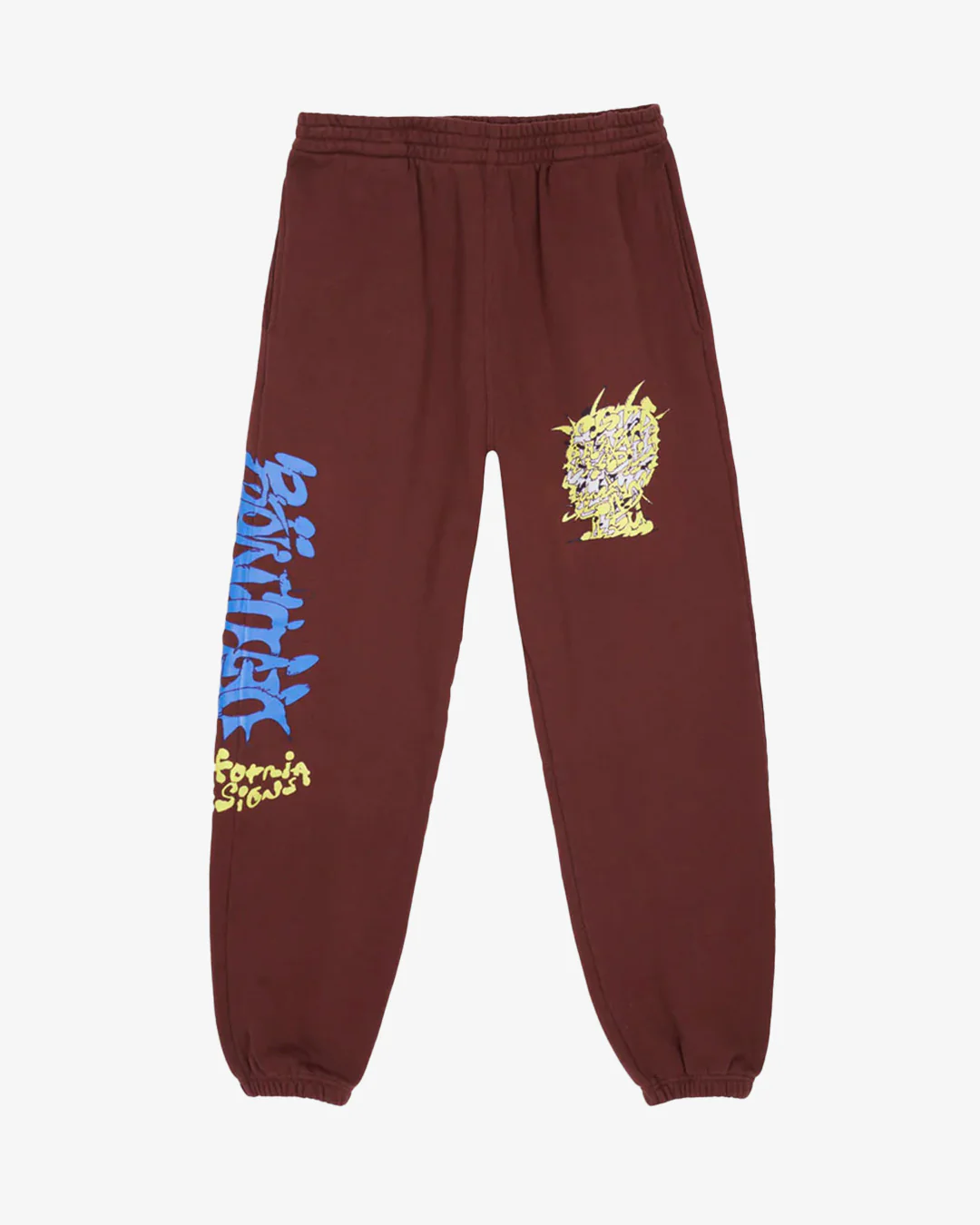 Brain Dead Scrambled Sweatpants Maroon - Image 6