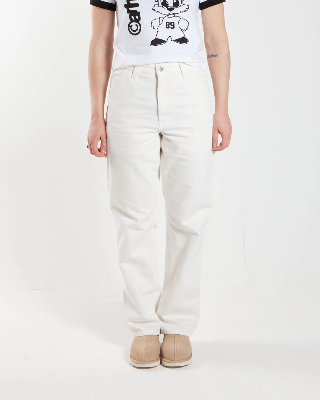 Carhartt WIP Single Knee Pant White Rinsed