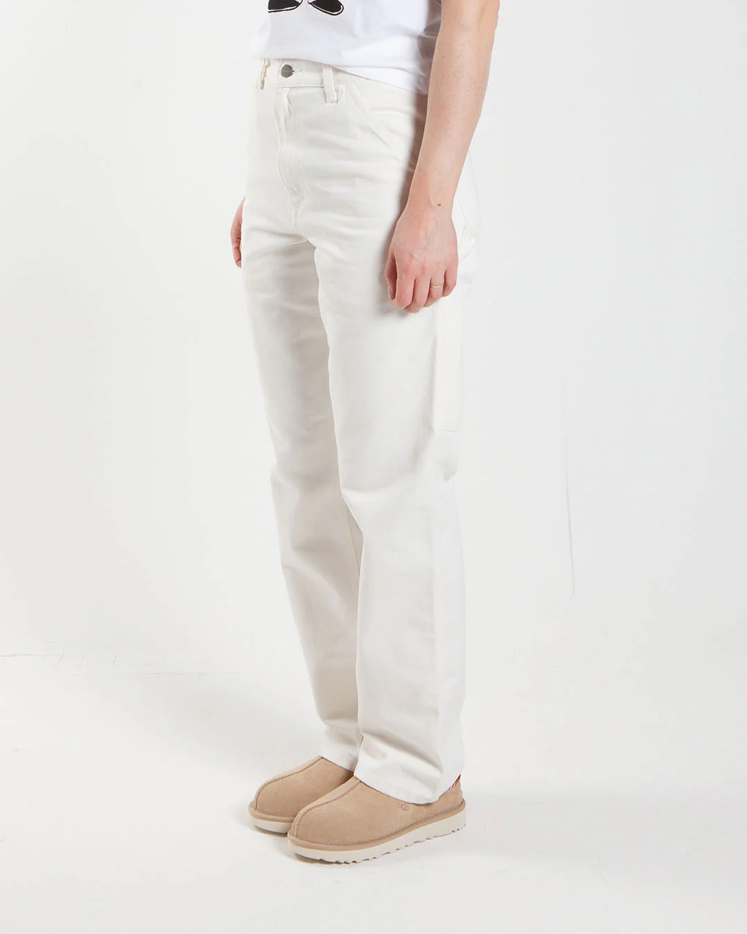 Carhartt WIP Single Knee Pant White Rinsed - Image 2