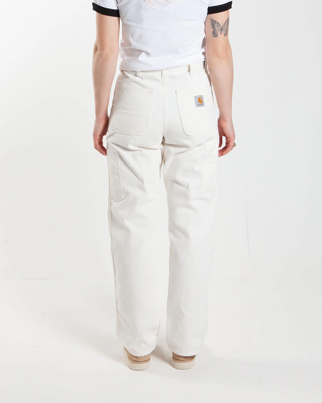 Carhartt WIP Single Knee Pant White Rinsed - Image 3
