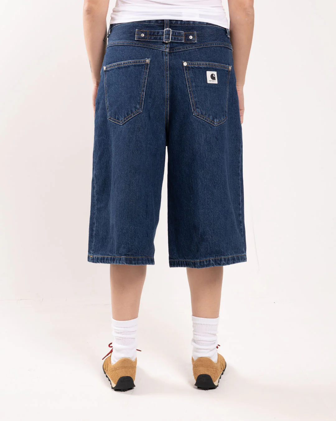 Carhartt WIP W' Belmont Short Blue Stone Washed - Image 3