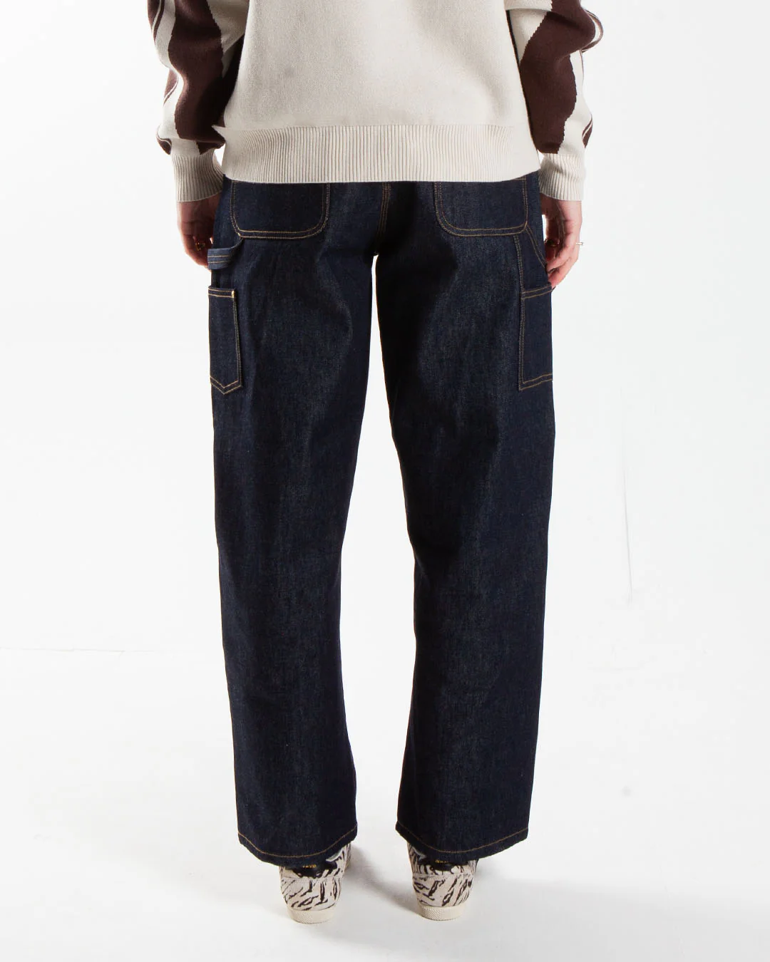 Carhartt WIP W' Brandon Double Knee Pant Blue Rigid - Image 3