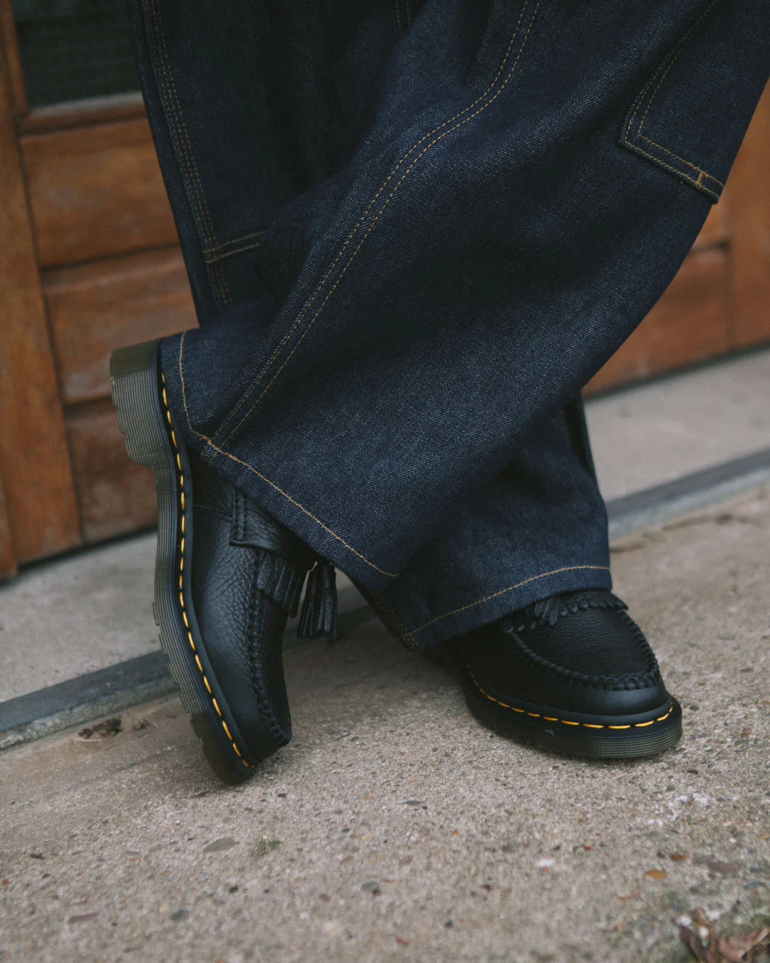 Dr. Martens Adrian Black Virginia Loafer Black - Image 7