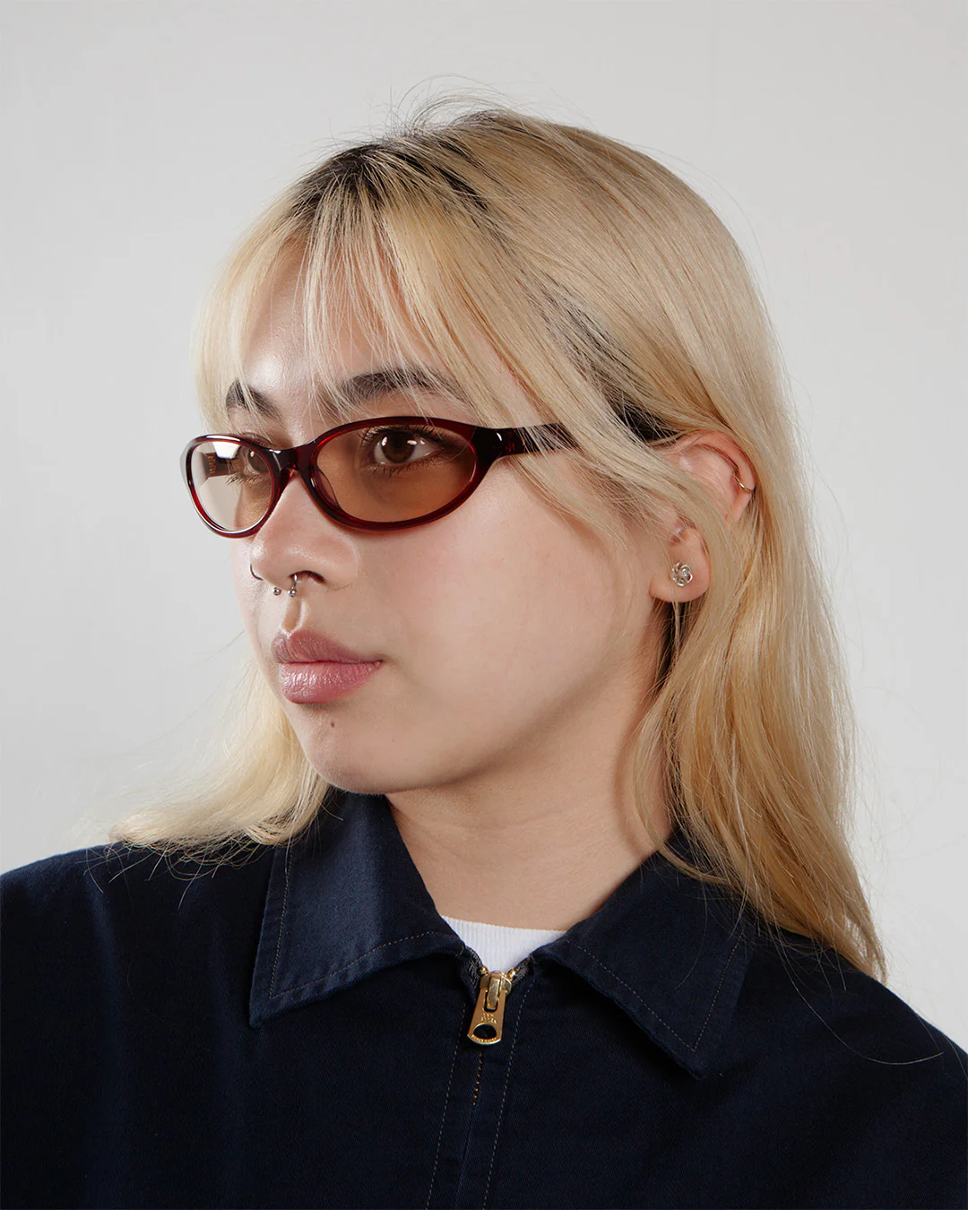 Flatlist Olympia Crystal Burgundy/Solid Peach Lens - Image 3