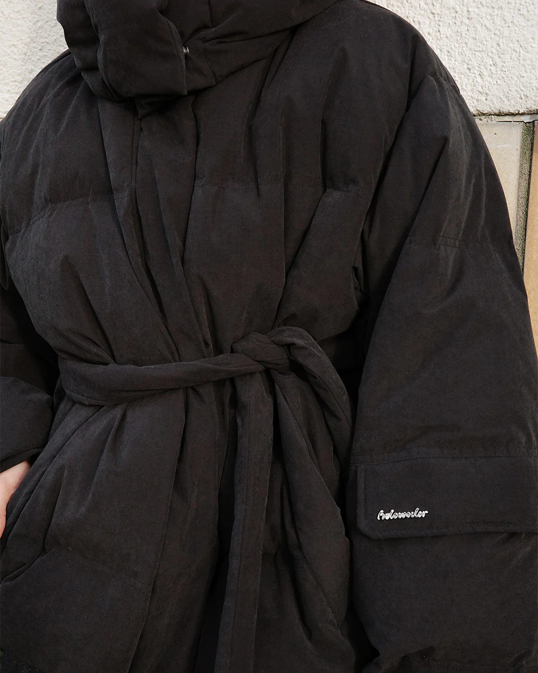 Holzweiler Steilia Brushed Down Jacket Black - Image 6