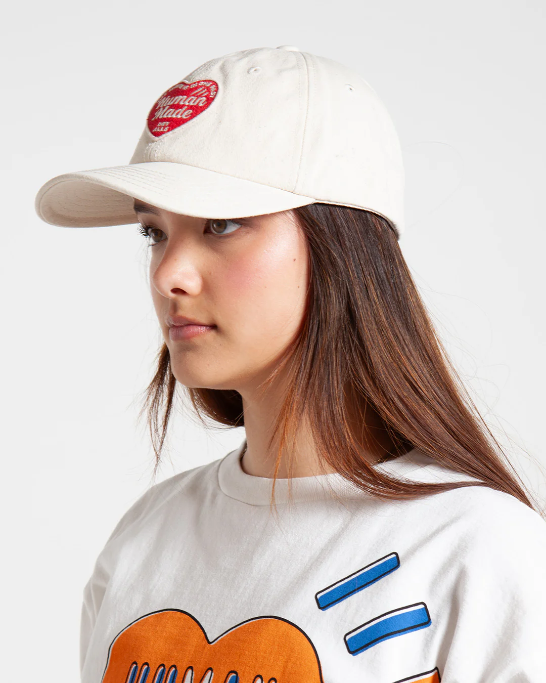 Human Made 6 Panel Twill Cap White - Image 2