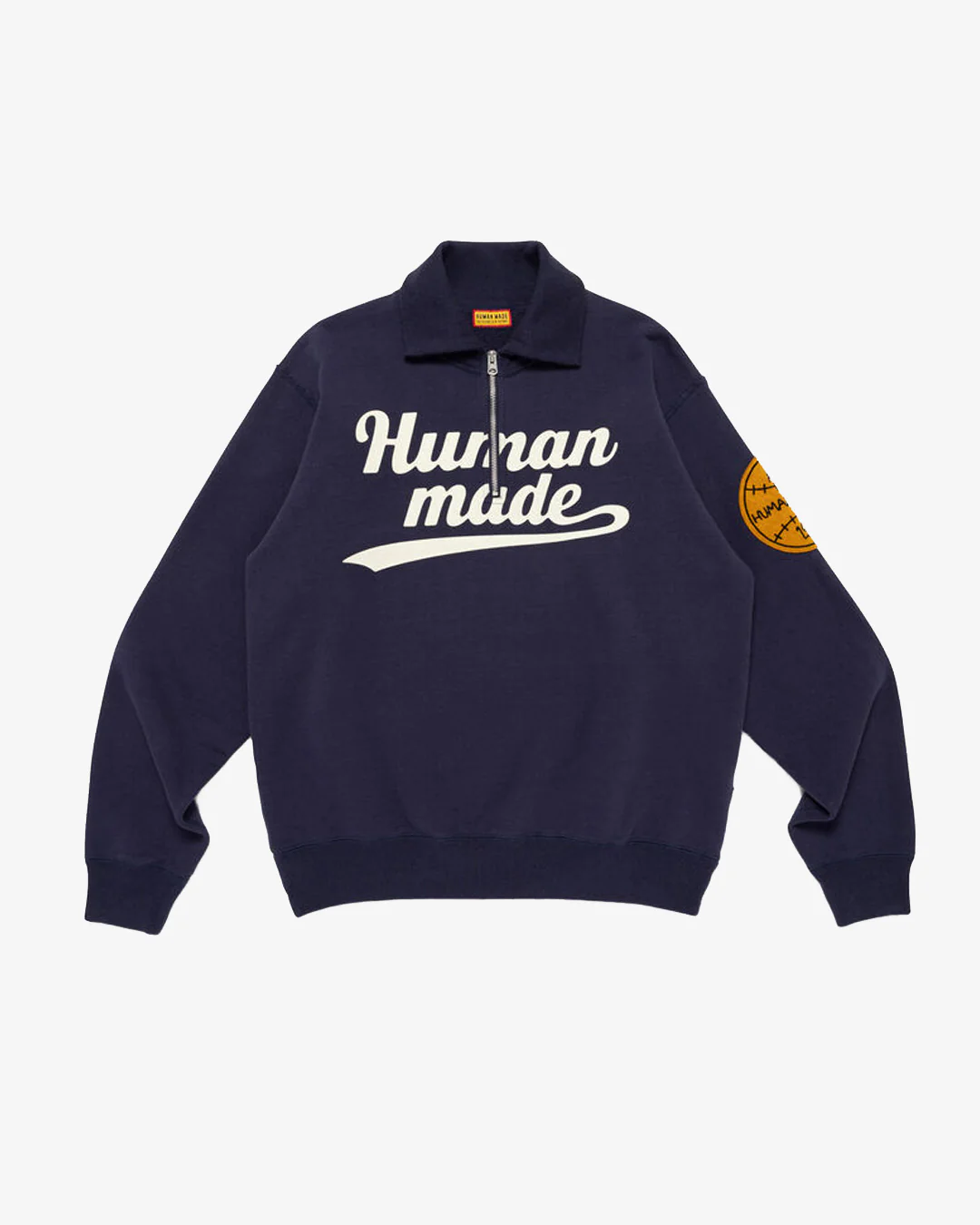 Human Made Half-Zip Sweatshirt Navy - Image 5