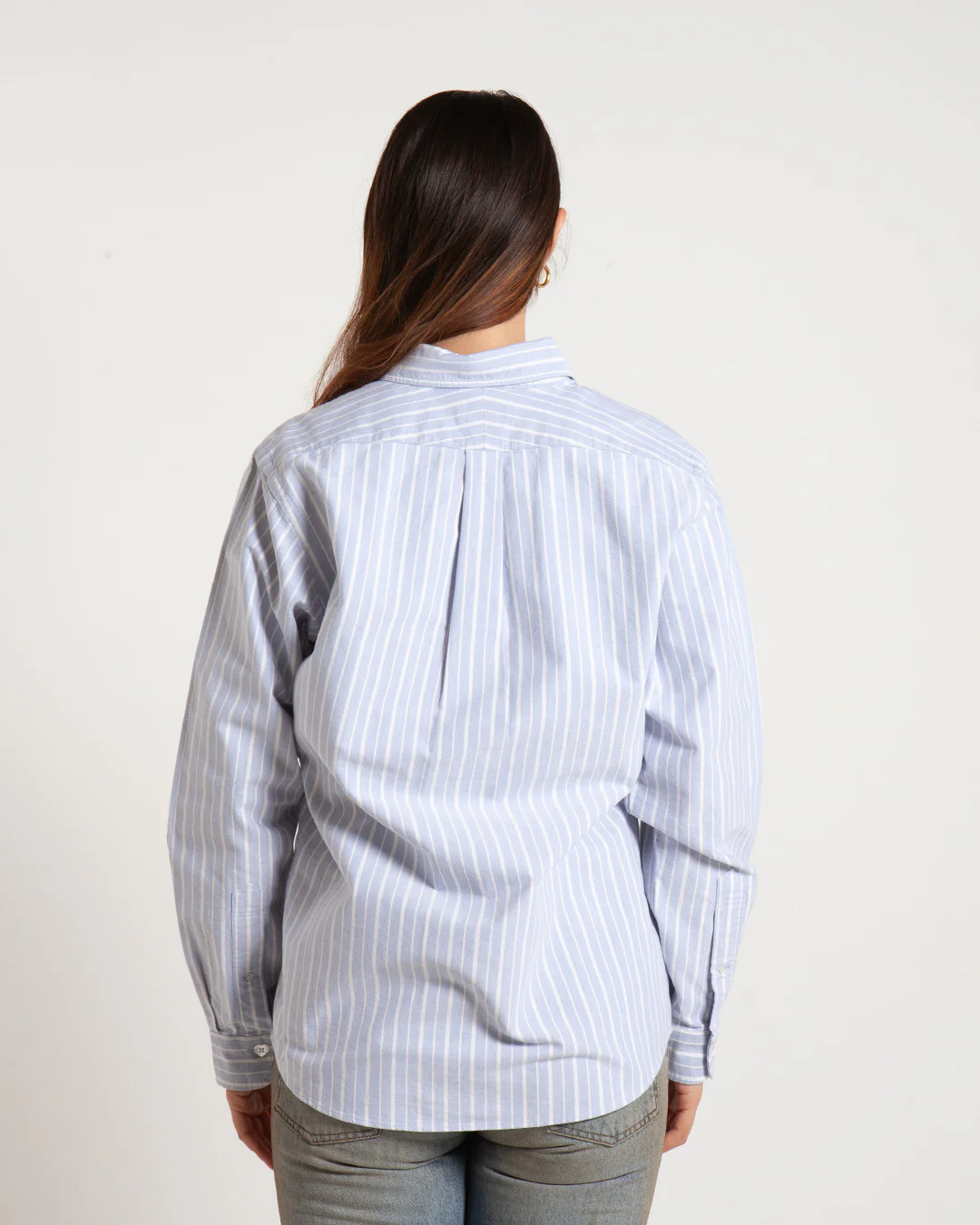 Human Made Stripe Ox B.D. Shirt Blue - Image 3