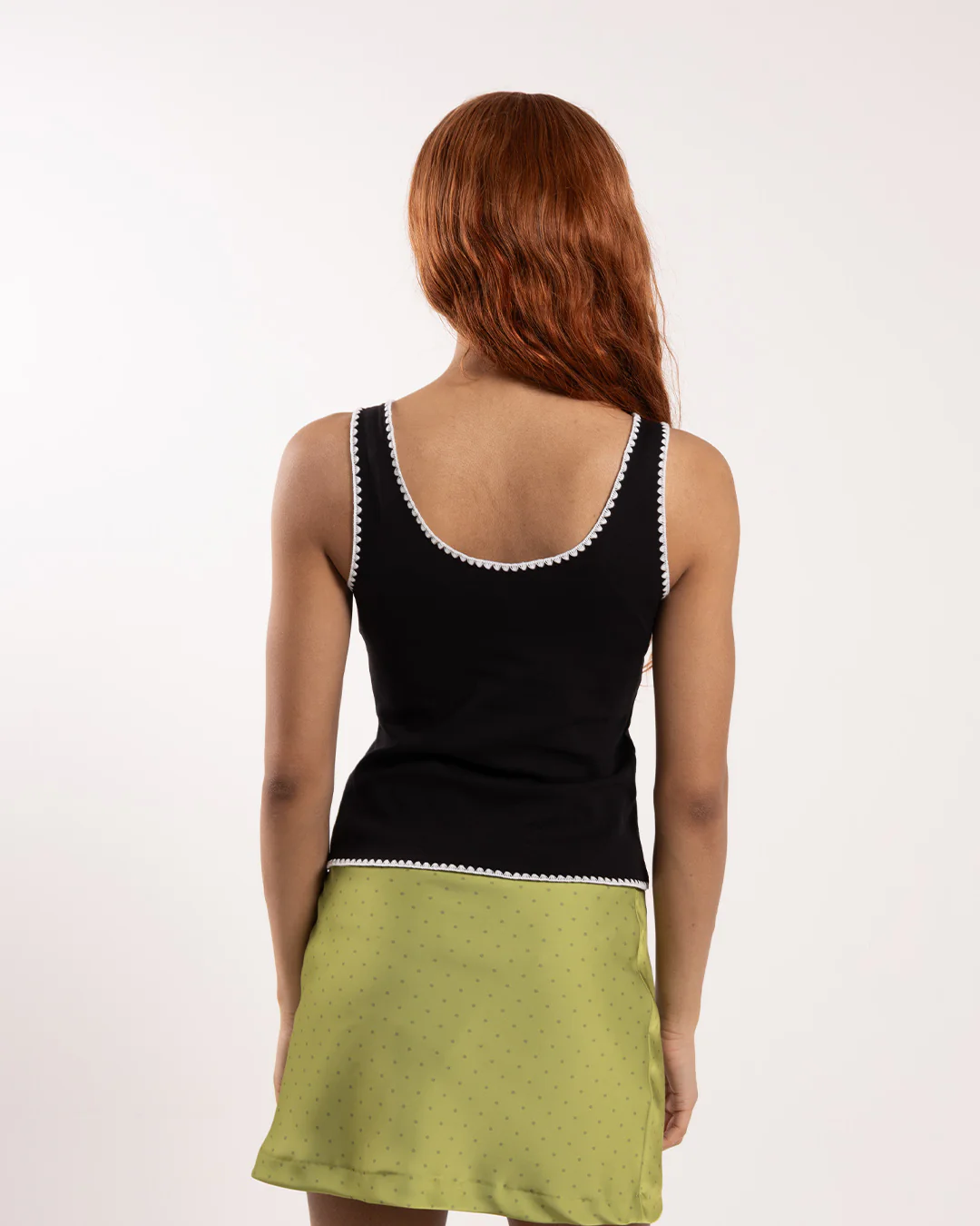 Kijun Scallop Stitch Sleeveless Black - Image 3