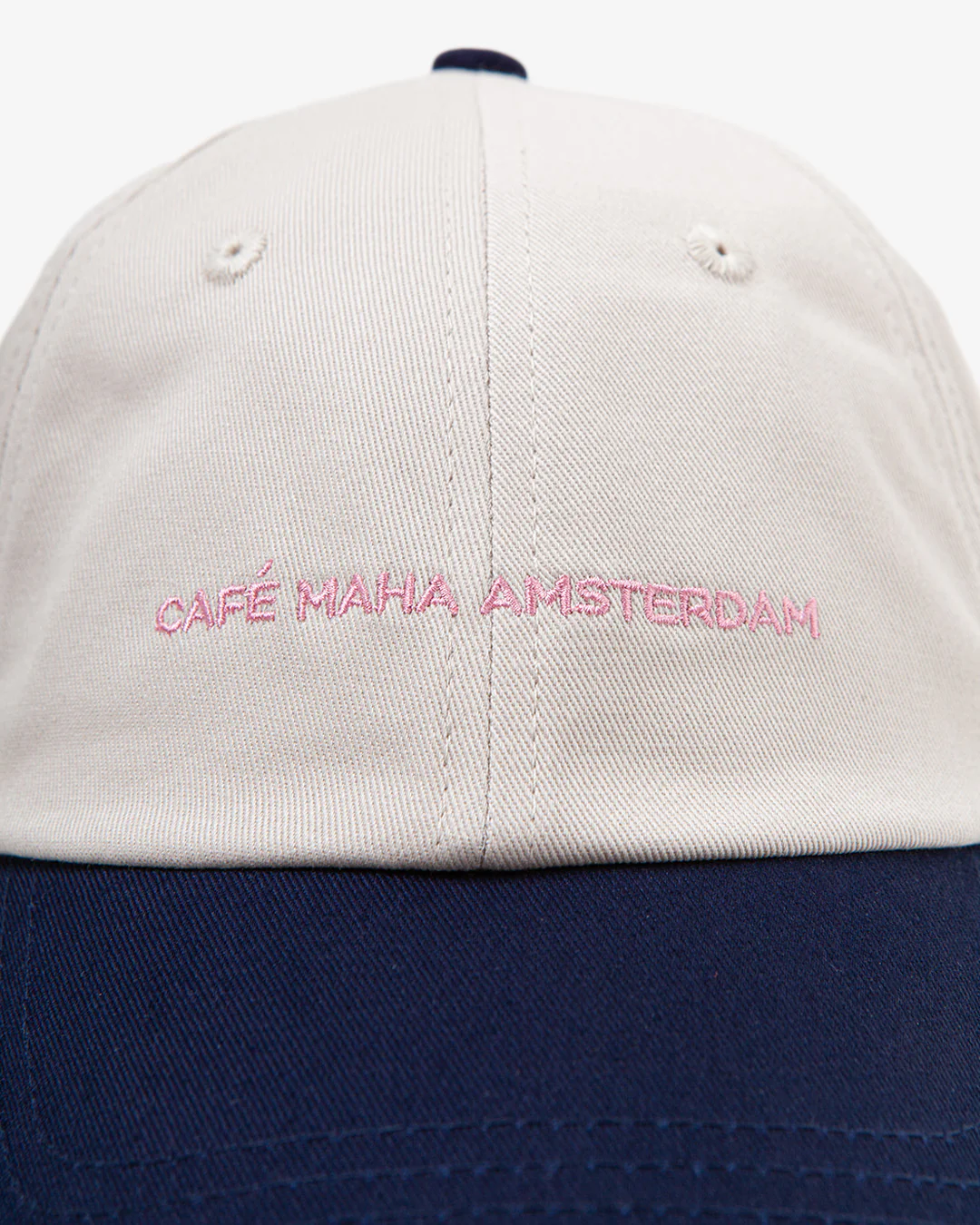 Maha Amsterdam Cafe Cap Ecru Navy - Image 3