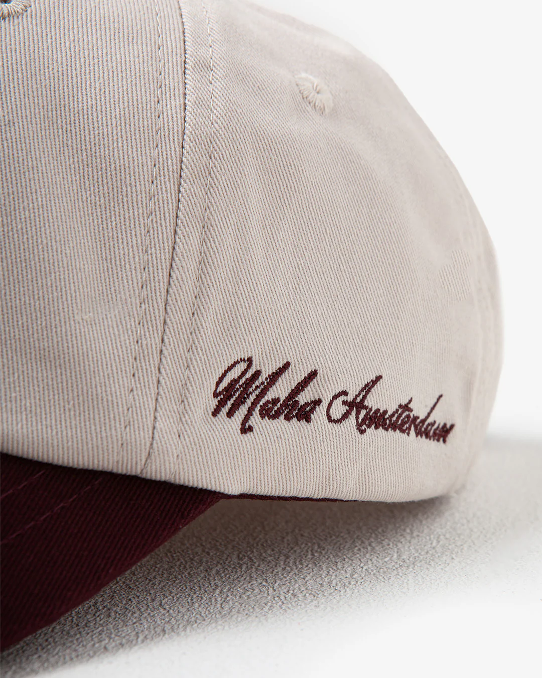 Maha Amsterdam Initial Cap Ecru Burgundy - Image 5