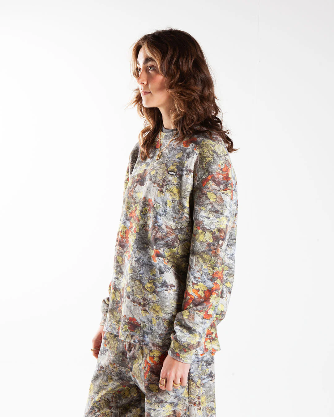 Metalwood Studio Mini Logo Longsleeve Thermal Real Moss Camo - Image 3