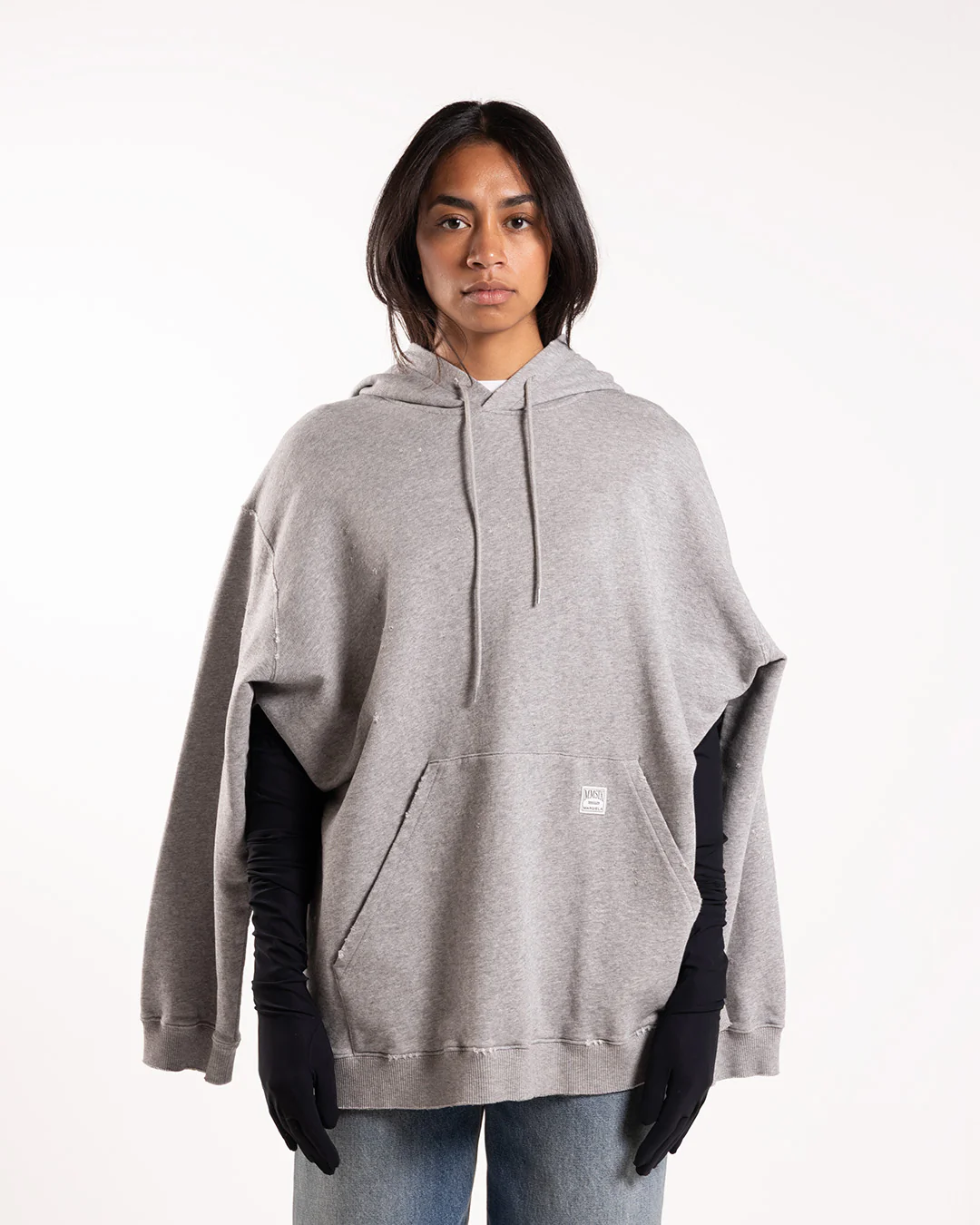 MM6 Maison Margiela Hoodie Midi Dress Grey - Image 4
