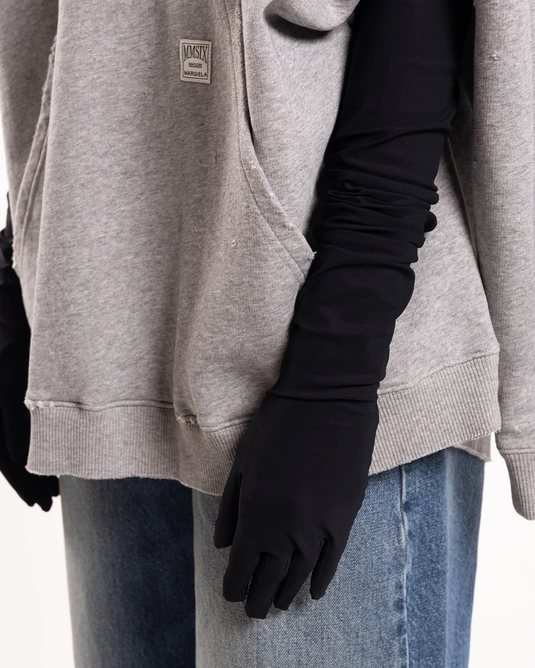 MM6 Maison Margiela Hoodie Midi Dress Grey - Image 5