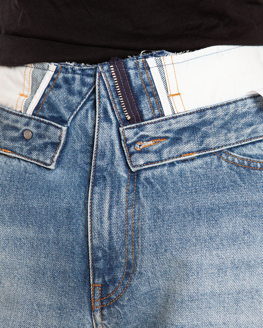 MM6 Maison Margiela Inside Out Pocket Pants Blue - Image 4