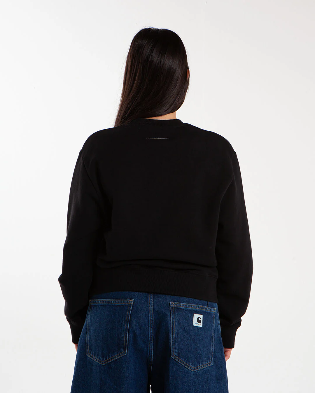 MM6 Maison Margiela Logo Sweatshirt Black - Image 3