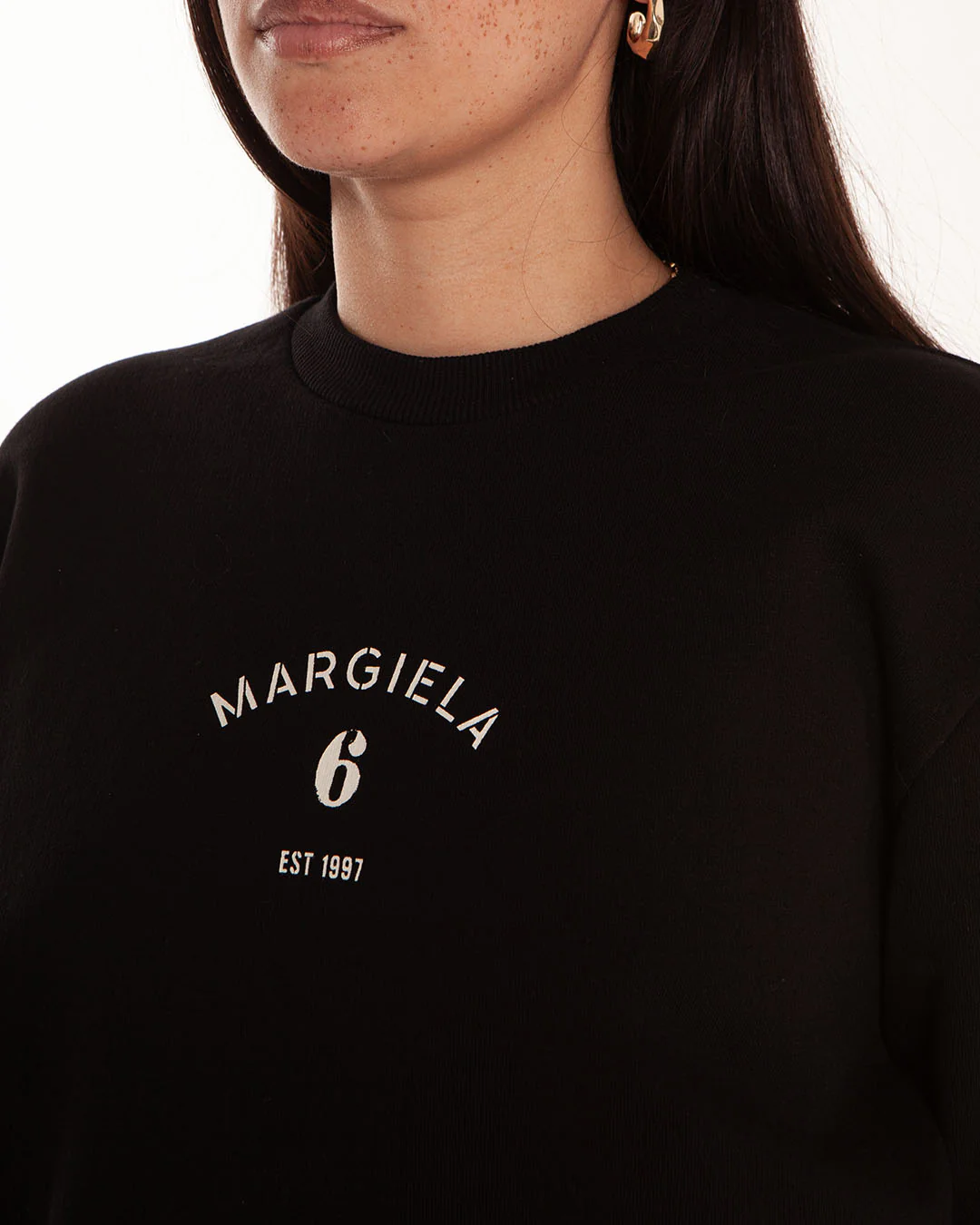MM6 Maison Margiela Logo Sweatshirt Black - Image 4