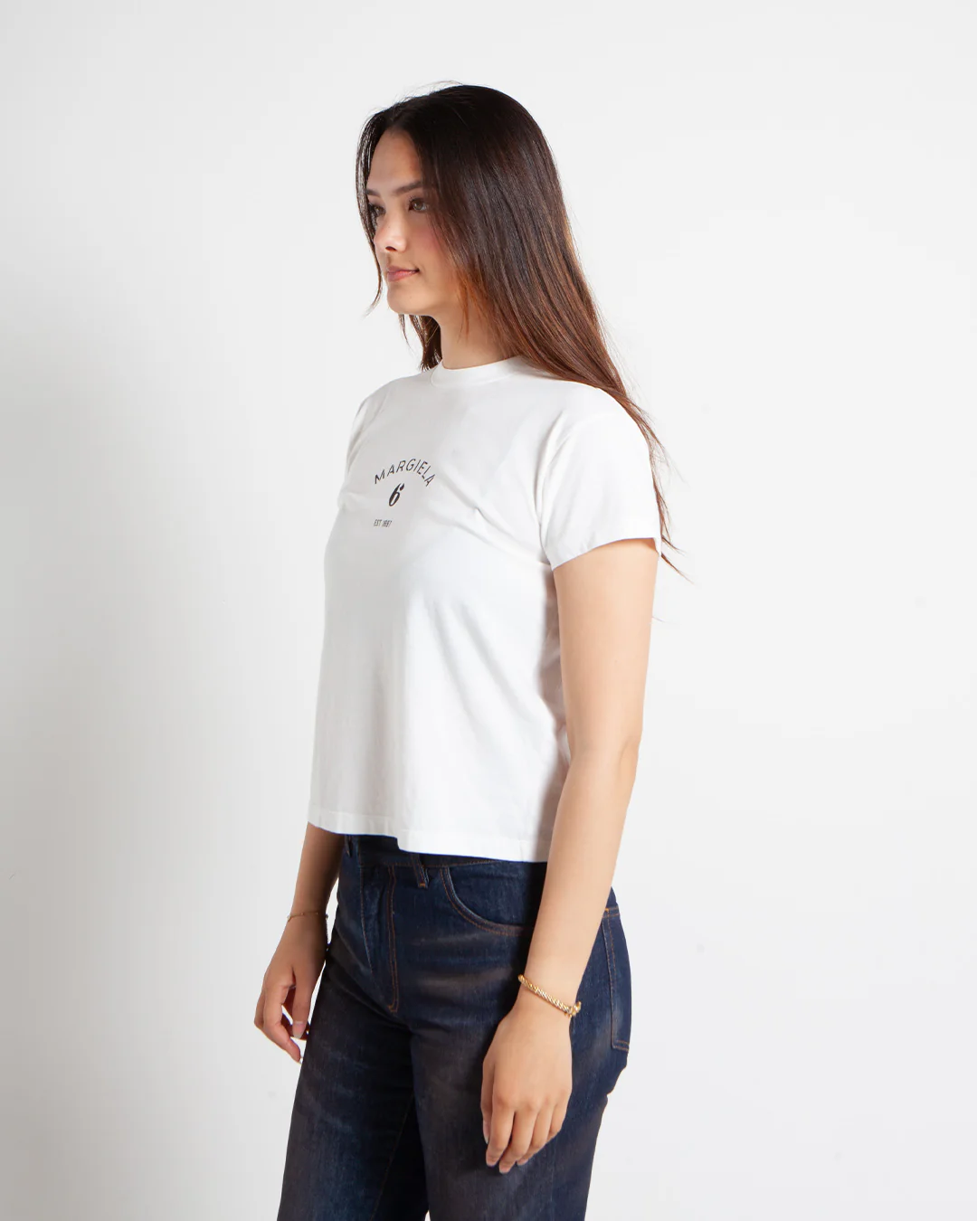 MM6 Maison Margiela Logo T-Shirt White - Image 2