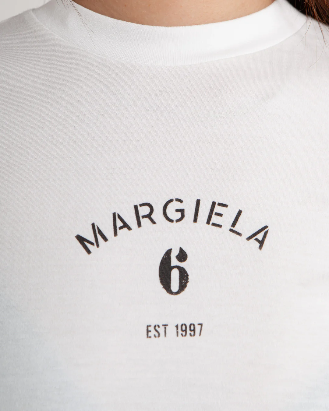 MM6 Maison Margiela Logo T-Shirt White - Image 3