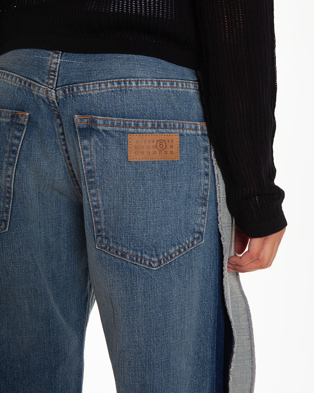 MM6 Maison Margiela Straight Leg Jeans Blue - Image 3