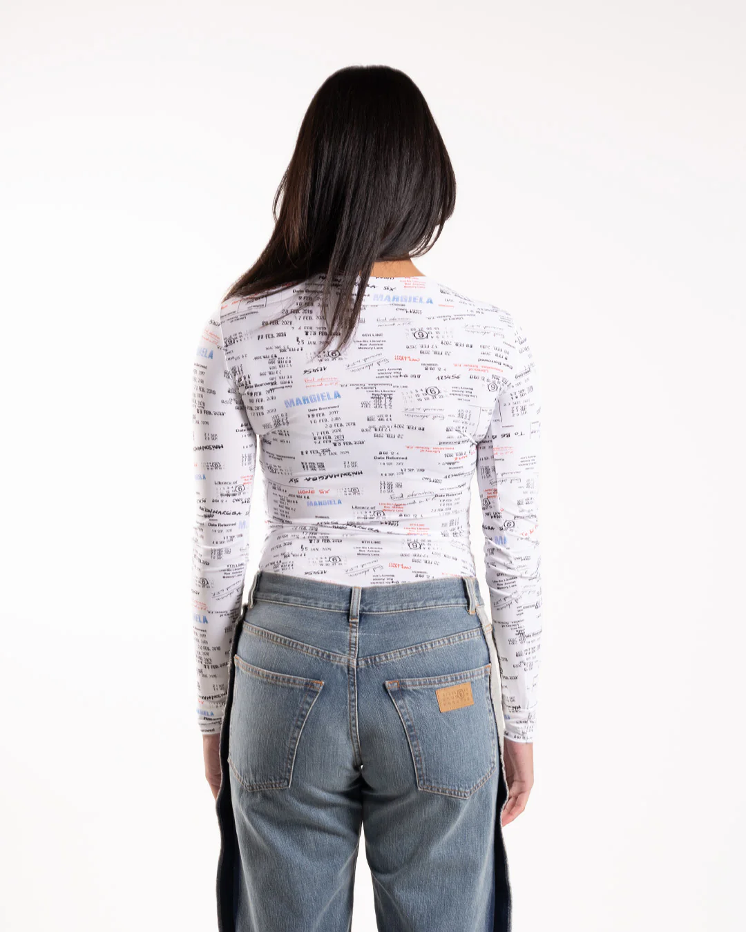 MM6 Maison Margiela Printed Bodysuit White - Image 3