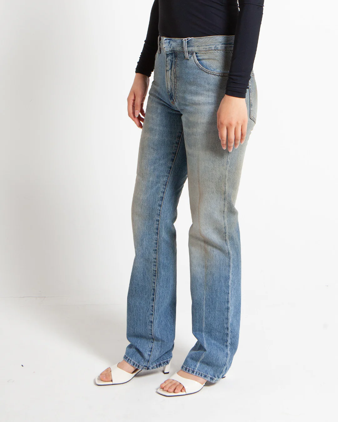 MM6 Maison Margiela Straight Leg Jeans Blue - Image 2